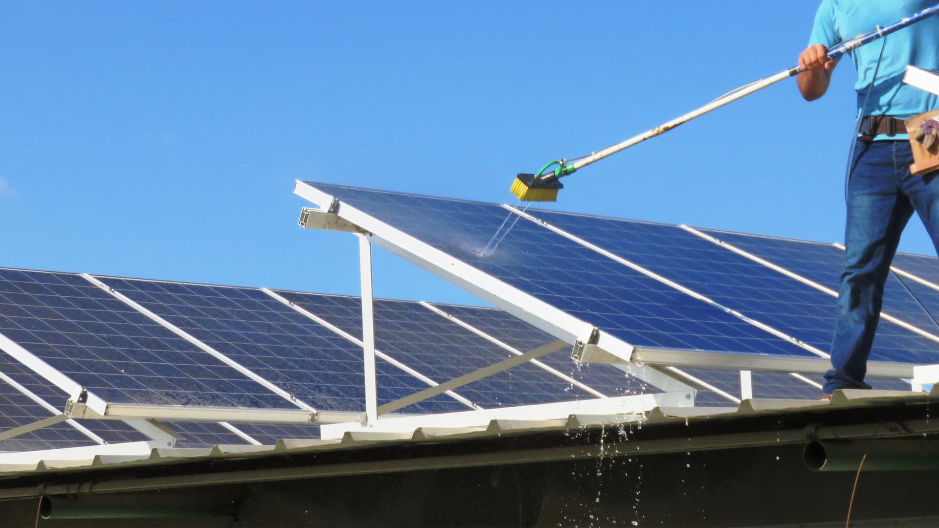 Routine Solar Panel Cleaning